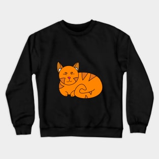 Orange Kitty Crewneck Sweatshirt